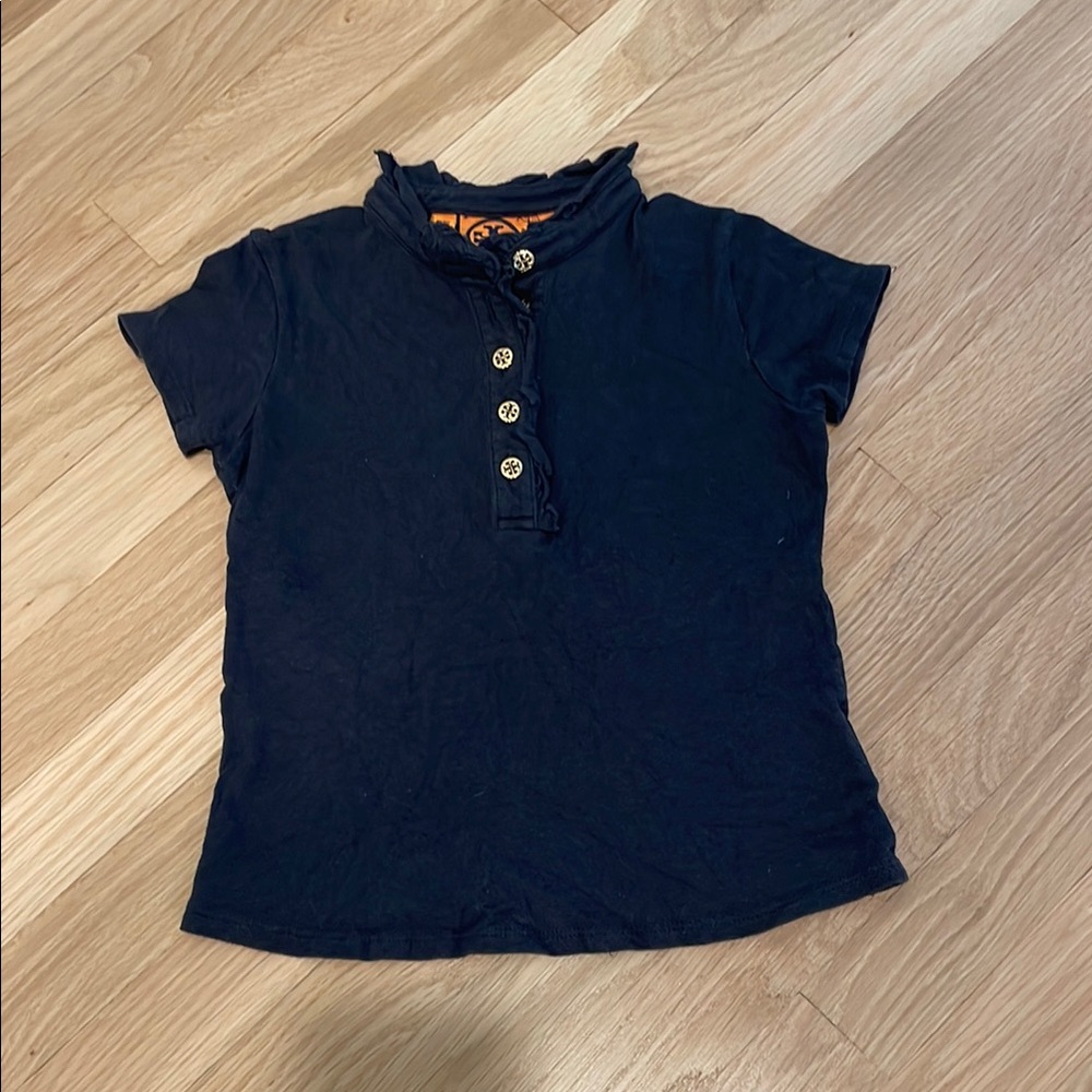 Girls Tory Burch Navy Polo Shirt
